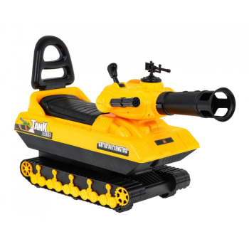 Jeździk Pchaczyk Czołg dla dzieci + Armata strzelająca + Obrotowa wieża + Klakson + Schowek Nocnik + 2 Piłki